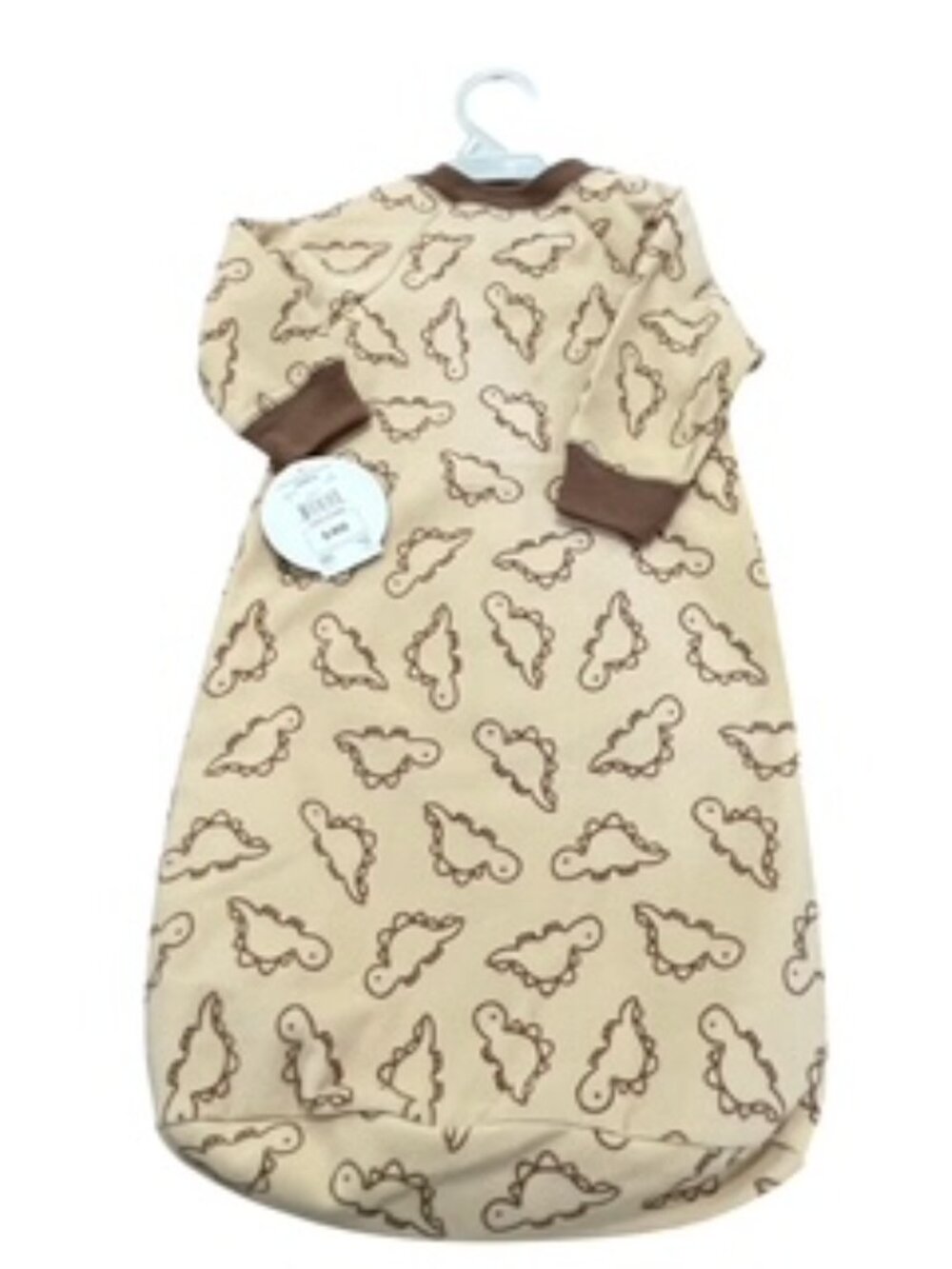 NEW Carters Sleep Bag Baby Boy Size 0-9 months Brown Fleece Dinosaurs NWT